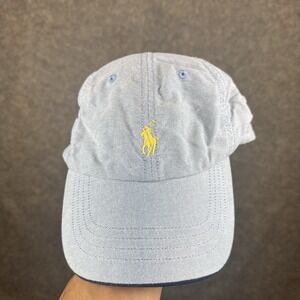 Ralph Lauren Polo Hat Light Blue Pony Logo Kids Boys Youth One Size Chino Cap